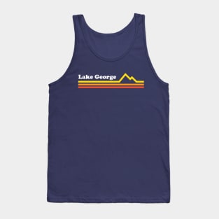 Lake George NY Retro Vintage Style Mountains Tank Top